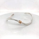 Rose Gold Filled And Sterling Silver Twisted Bracelet